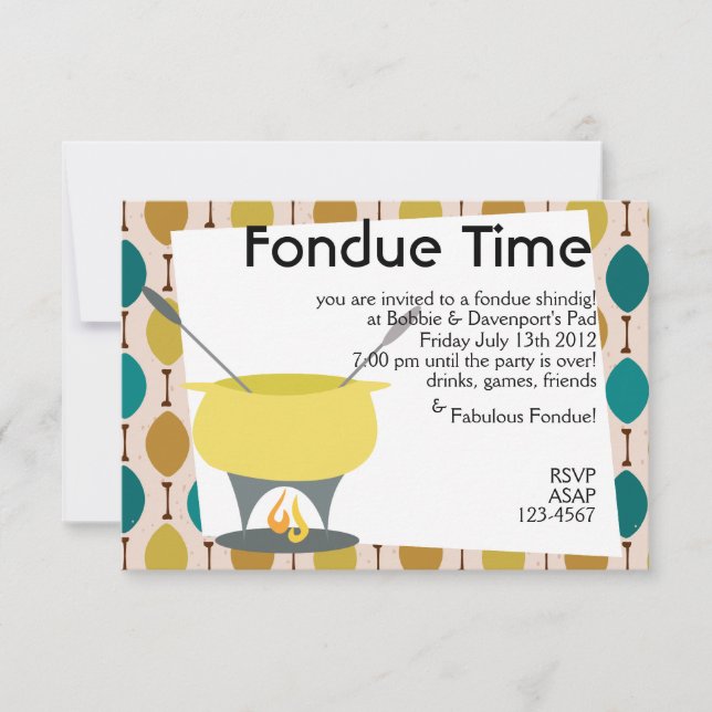 Fondue Time! Invitation (Front)