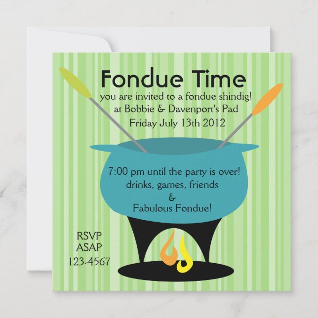 Fondue Time! Invitation (Front)