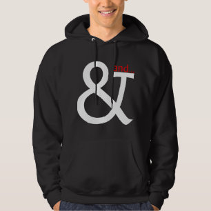Font Cookery - white and Red on Dark Hoodie