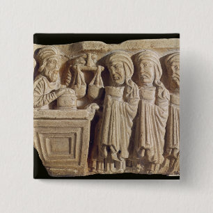 Font depicting an unguent seller 15 cm square badge