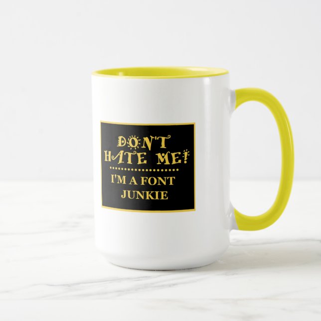 Font Junkie Ringer Coffee Mug (Right)