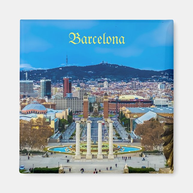 Font Montjuic, Barcelona magnet (Front)