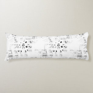  font, music, monochrome, circle, pattern, monochr body cushion