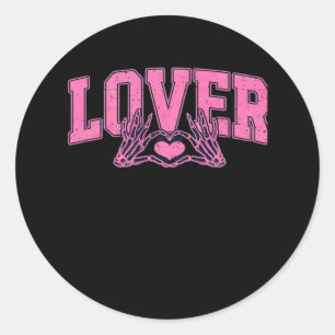 Font With Skeleton Hands Classic Design Classic Round Sticker