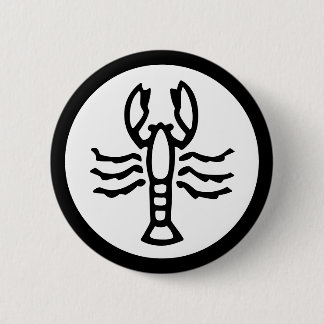 Font Zodiac: CANCER + your Colours & Ideas 6 Cm Round Badge