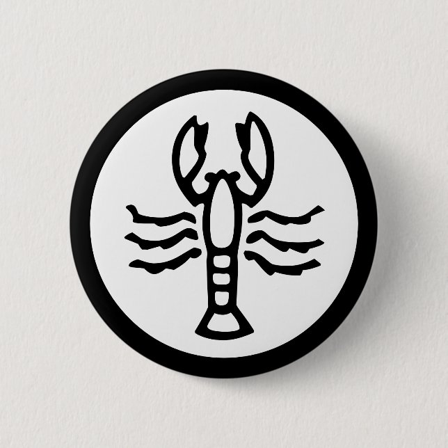 Font Zodiac: CANCER + your Colours & Ideas 6 Cm Round Badge (Front)