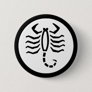 Font Zodiac: SCORPIO + your Colors & Ideas 6 Cm Round Badge