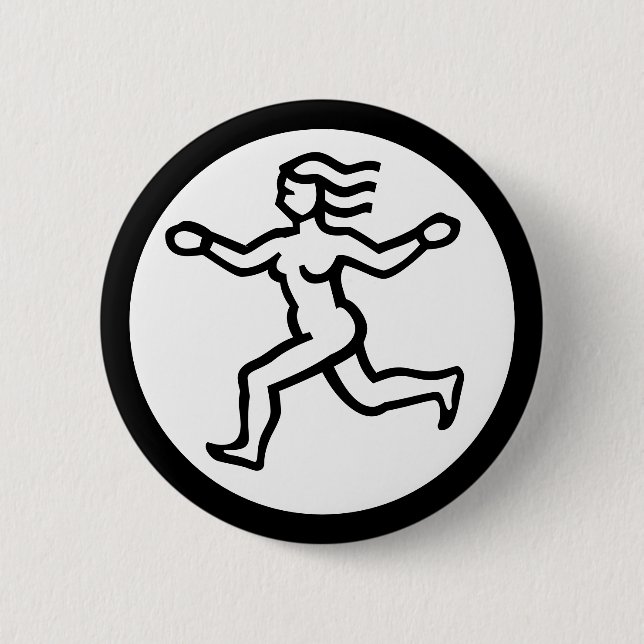 Font Zodiac: VIRGO + your Colours & Ideas 6 Cm Round Badge (Front)