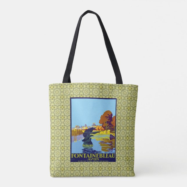 Fontainebleau Avon France French Travel Poster Tote Bag (Back)