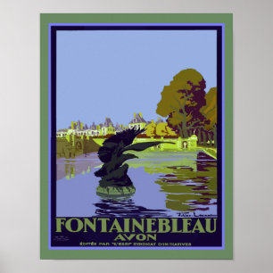 Fontainebleau–Avon France Travel Poster
