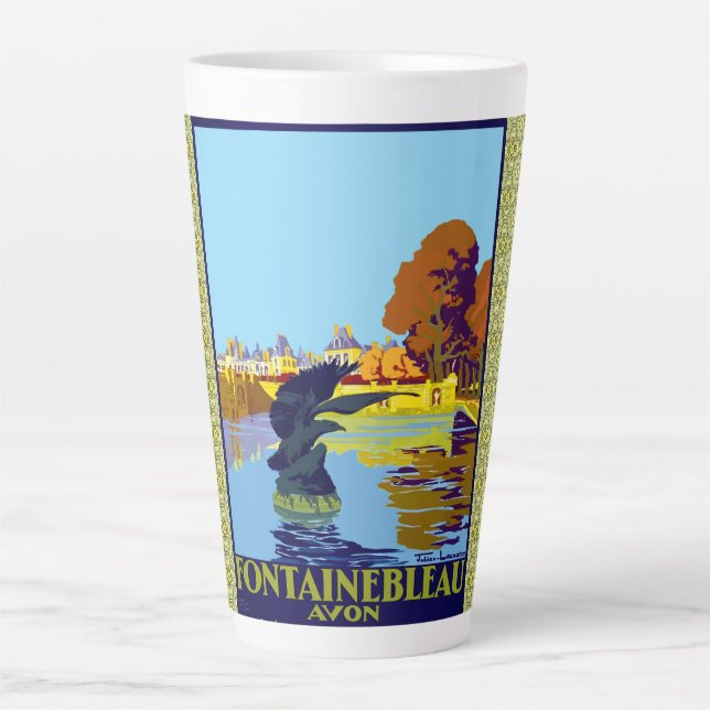Fontainebleau Avon French Travel Poster Latte Mug (Front)