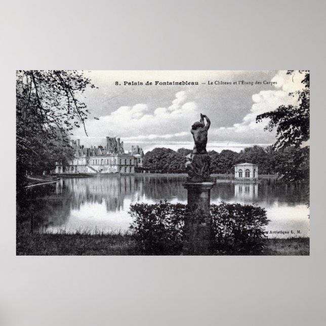Fontainebleau Palace, France 1910 Vintage Poster (Front)