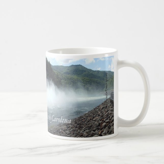 Fontana Dam, North Carolina spilling water mug (Right)