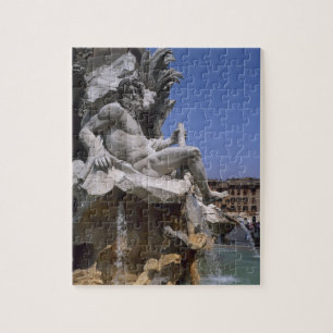 Fontana dei Quattro Fiumi, Piazza Navona, Rome, Jigsaw Puzzle