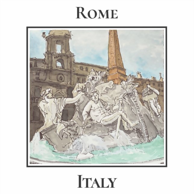 Fontana dei Quattro Fiumi. Rome, Italy (Front)