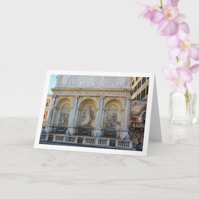 Fontana dell'Acqua Felice, Rome, Italy Card (Orchid)