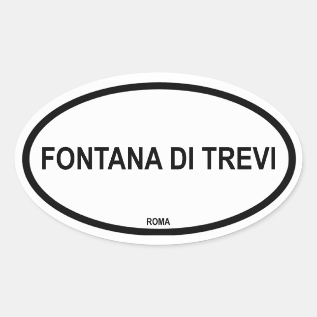 FONTANA DI TREVI OVAL STICKER (Front)