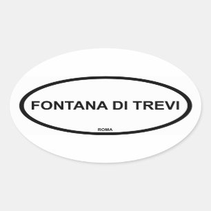 FONTANA DI TREVI OVAL STICKER