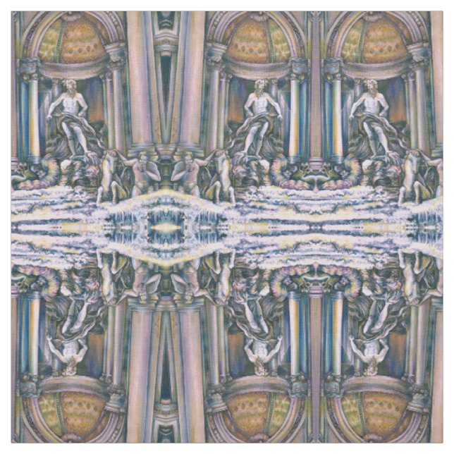 Fontana Di Trevi, Roma Fabric (Swatch)