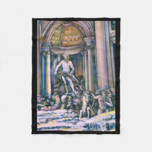 Fontana Di Trevi, Roma Fleece Blanket