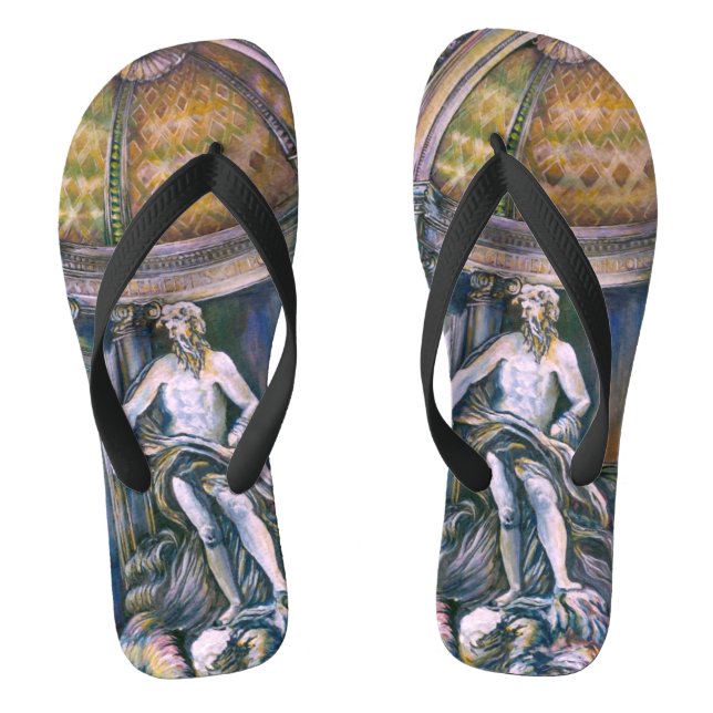 Fontana Di Trevi, Roma Flip Flops (Footbed)
