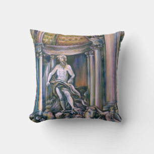 Fontana Di Trevi, Roma, Italy Cushion