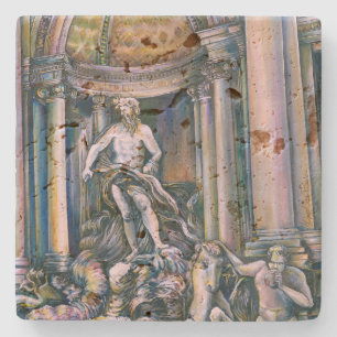 Fontana Di Trevi, Roma, Italy Stone Coaster