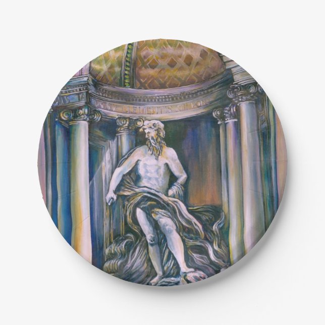 Fontana Di Trevi, Roma Paper Plate (Front)