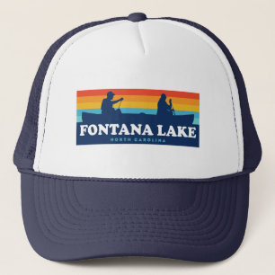 Fontana Lake North Carolina Canoe Trucker Hat