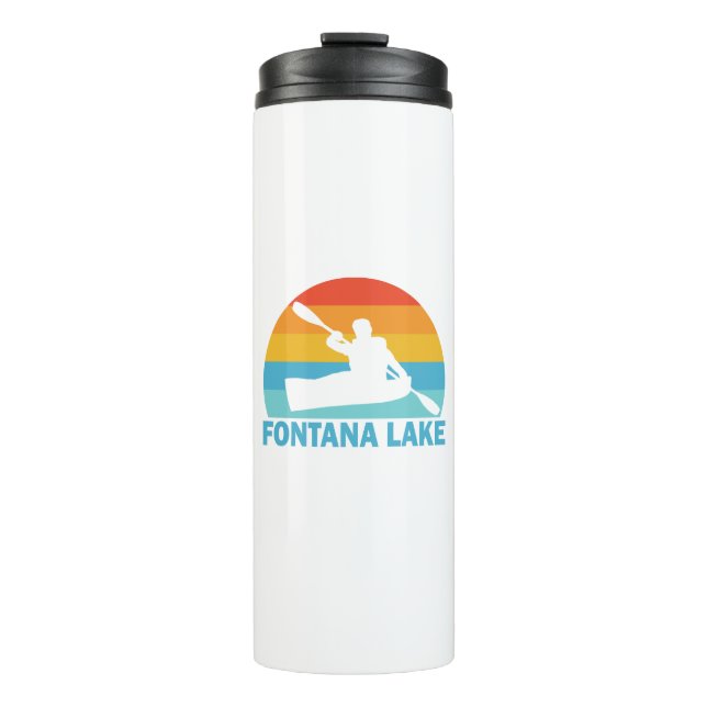 Fontana Lake North Carolina Kayak Thermal Tumbler (Front)
