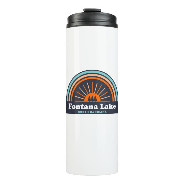 Fontana Lake North Carolina Rainbow Thermal Tumbler (Front)