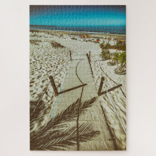 Fonte da Telha Beach in Costa da Caparica coast. Jigsaw Puzzle