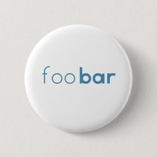 Foo Bar Minimalist Design 6 Cm Round Badge