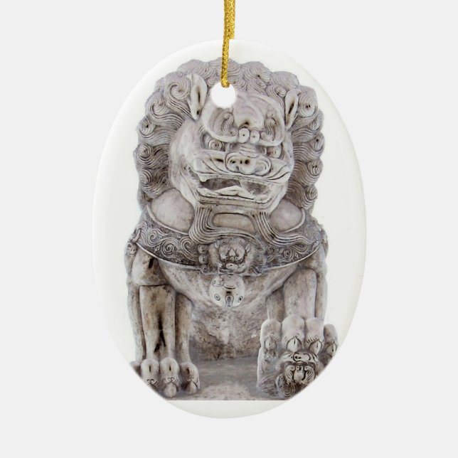 Foo Dog Ceramic Tree Decoration (Front)