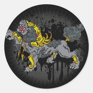 Foo Dog Classic Round Sticker