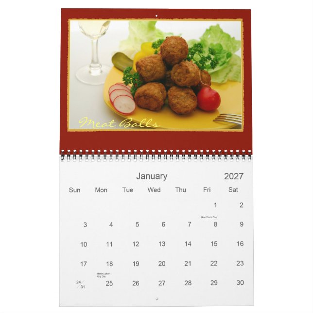 Food 2011 Calendar (Jan 2027)