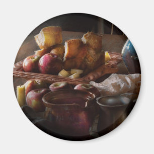 Food - A tribute to Rembrandt - Apples and Rolls Magnet