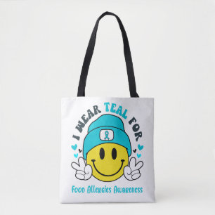 Food Allergies Awareness Ribbon Support Gifts Tote Bag