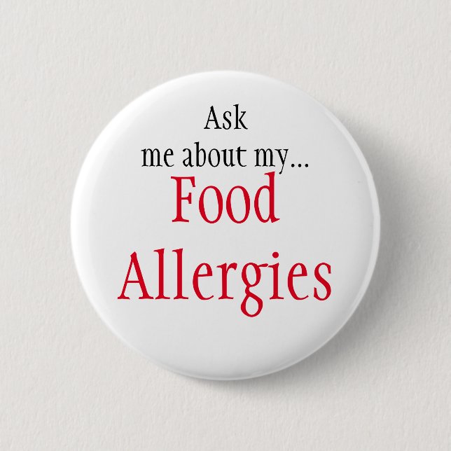 Food Allergies Button (Front)