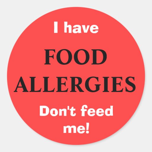 Image of FOOD ALLERGIES sticker