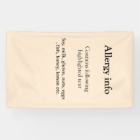 Food allergy alert add name text food items invita