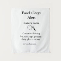 Food allergy alert add name text food items invita
