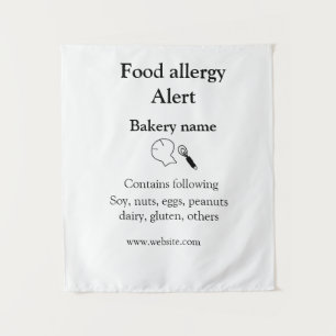 Food allergy alert add name text food items invita tapestry