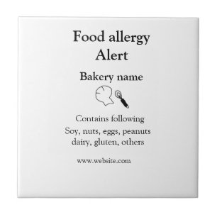 Food allergy alert add name text food items invita tile