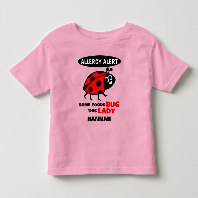 Food Allergy Alert Ladybug Shirt (Front)