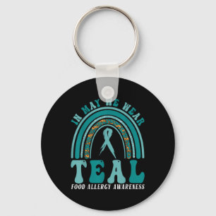 Food Allergy Awareness Month In May We Wear Teal R Key Ring