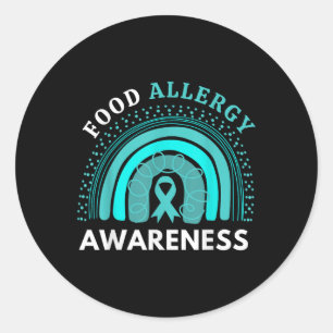 Food Allergy Awareness Support Classic Round Sticker