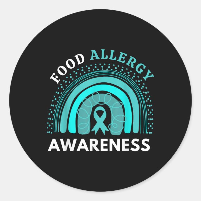 Food Allergy Awareness Support  Classic Round Sticker (Front)