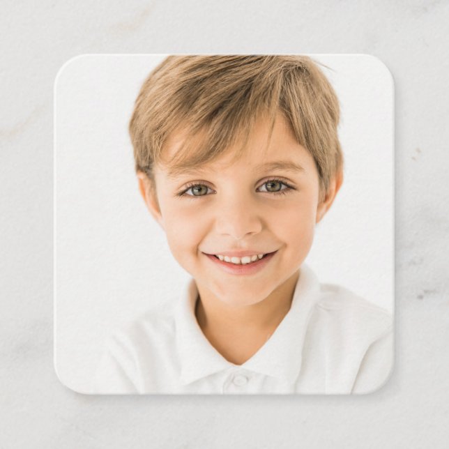 Food Allergy Child Parent Information Square Business Card (Front)