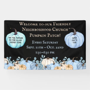 Food Allergy Friendly Teal Pumpkin Patch Black Banner